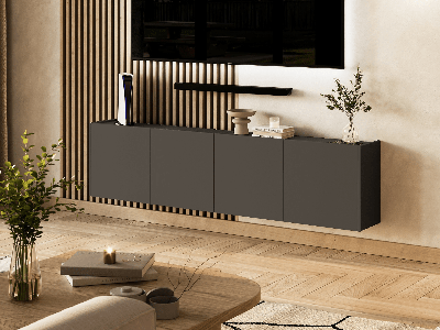 Tv-meubel SOLIS 4 deuren grafiet