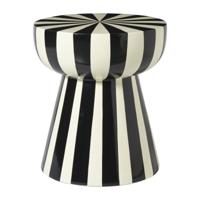 Bijzettafel stripes - beige/zwart - ø40x45 cm Bijzettafel stripes - beige/zwart - ø40x45 cm