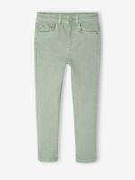 Slim meisjesbroek smalle lichaamsbouw saliegroen