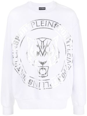 Plein Sport sweat à logo imprimé - Blanc