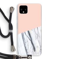 A touch of peach: Pixel 4 XL Transparant Hoesje met koord