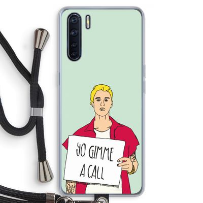 Gimme a call: Oppo A91 Transparant Hoesje met koord