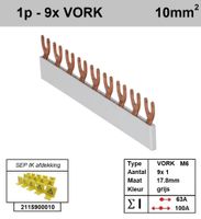 SEP Verdeelkam 1f Vork 9p 18mm grijs F01009G06
