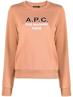 A.P.C. t-shirt en coton Madame à logo imprimé - Rose