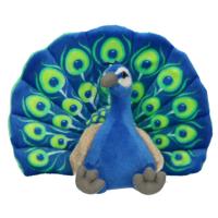 Wild Republic knuffel Pauw - 30 cm - pluche - groen/blauw - vogels
