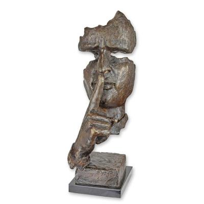 A BRONZE SCULPTURE "SPEAK NO EVIL"