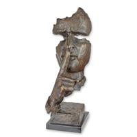 A BRONZE SCULPTURE "SPEAK NO EVIL" A BRONZE SCULPTURE "SPEAK NO EVIL"