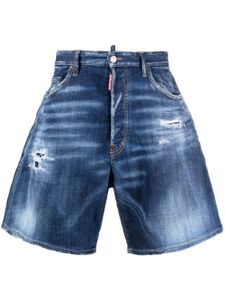 DSQUARED2 short en jean à coupe ample - Bleu