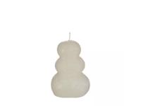 Pebble candle d7xh9,5 cm, wit - Hortus