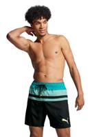 Puma Zwembroek Heren Heritage Stripe Mid Shorts Black Teal Combo-M