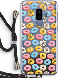 Pink donuts: Samsung Galaxy S9 Plus Transparant Hoesje met koord