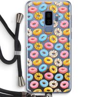 Pink donuts: Samsung Galaxy S9 Plus Transparant Hoesje met koord