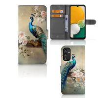 Telefoonhoesje met Pasjes voor Samsung Galaxy A14 5G Vintage Pauwen - thumbnail