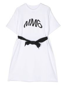 MM6 Maison Margiela Kids robe à logo imprimé - Blanc