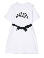 MM6 Maison Margiela Kids robe à logo imprimé - Blanc