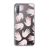 Hands pink: Samsung Galaxy A7 (2018) Transparant Hoesje