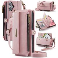 Caseme iPhone 17 hoesje - portemonnee tasje - Lichtroze