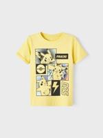 Name it zomer shirt jongens - geel - pokemon - Nkmmalfo