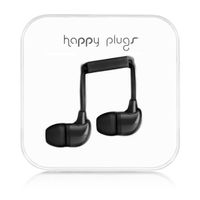 Happy Plugs In-Ear Headset Bedraad Oproepen/muziek Zwart - thumbnail