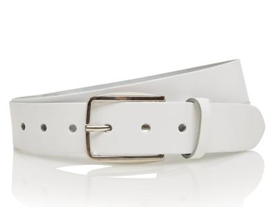 Timbelt Leren Riem 3.5 cm Wit