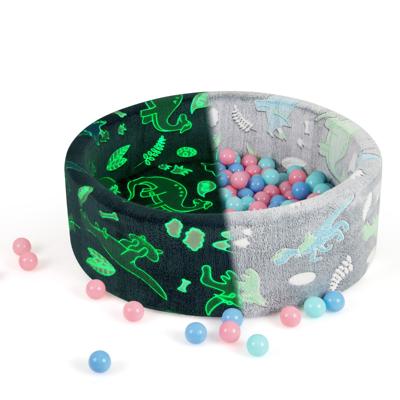 86 x 30 cm Rond Glow-in-the-Dark Ballenbad voor Baby's 200 Gekleurde Oceaanballen Ballenbad van Zacht Schuim voor Binnen Buiten