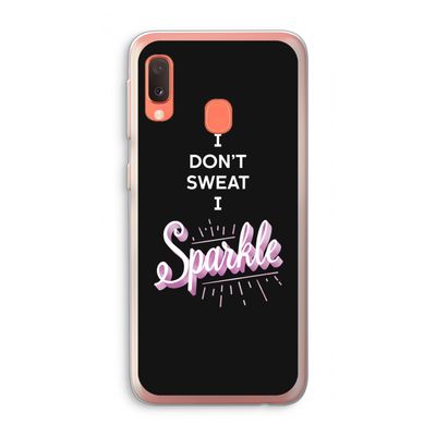 Sparkle quote: Samsung Galaxy A20e Transparant Hoesje