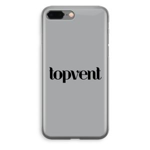 Topvent Grijs Zwart: iPhone 8 Plus Transparant Hoesje
