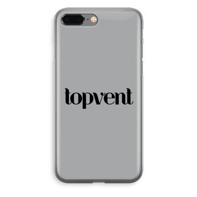 Topvent Grijs Zwart: iPhone 8 Plus Transparant Hoesje