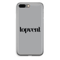 Topvent Grijs Zwart: iPhone 8 Plus Transparant Hoesje