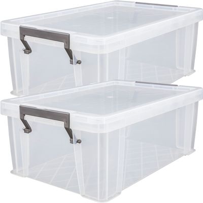 Allstore Opbergbox - 3x stuks - 10 liter - Transparant - 40 x 26 x 15 cm