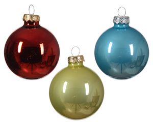 Kerstbal glas d6 cm ass 49st kerst - Decoris