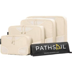 Pathsail® Packing Cubes Set 5-Delig - Bagage Organizers - Koffer organizer set - Inclusief was tas - Dark grey