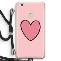 Hartje: Huawei Ascend P8 Lite (2017) Transparant Hoesje met koord