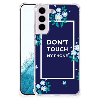 Samsung Galaxy S22 Anti Shock Case Flowers Blue DTMP Samsung Galaxy S22 Anti Shock Case Flowers Blue DTMP