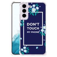 Samsung Galaxy S22 Anti Shock Case Flowers Blue DTMP