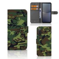 Sony Xperia 10 V | Telefoon Hoesje | Army Dark | Portemonnee hoesje