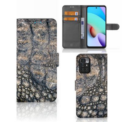 Xiaomi Redmi 10 | Telefoonhoesje | Met pasjeshouder | Krokodillenprint