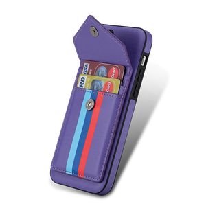 iPhone 12 Mini hoesje - Backcover - Patroon - Pasjeshouder - Portemonnee - Kunstleer - Paars