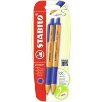 STABILO B-43716-10 balpen Blauw Intrekbare balpen met klembevestiging 2 stuk(s)