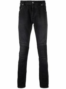 Balmain jean skinny à logo brodé - Noir