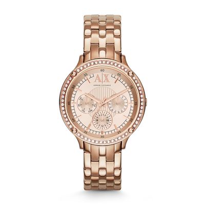 Armani Exchange horlogeband AX5406 Roestvrij staal (RVS) Rosé 18mm