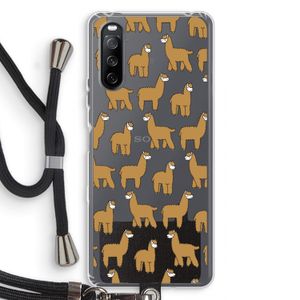 Alpacas: Sony Sony Xperia 10 III Transparant Hoesje met koord
