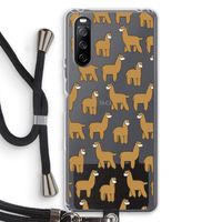 Alpacas: Sony Sony Xperia 10 III Transparant Hoesje met koord