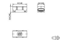 BTR NETCOM 1401U00812KI tussenstuk voor kabels USB A Zwart - thumbnail