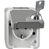 Merten MEG2423-8029 Wandcontactdoos AquaStar Lichtgrijs 1 stuk(s)