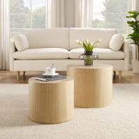 Artistiq Salontafel 'Jolyn' Set van 2 stuks, kleur Naturel