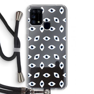 Eyes pattern: Samsung Galaxy M31 Transparant Hoesje met koord