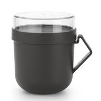 Brabantia make & take soepbeker 0.6l donkergrijs Brabantia make & take soepbeker 0.6l donkergrijs