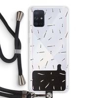 Hipster stripes: Samsung Galaxy A71 Transparant Hoesje met koord Hipster stripes: Samsung Galaxy A71 Transparant Hoesje met koord