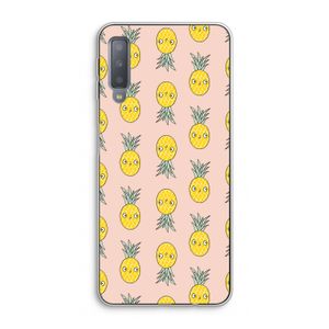 Ananas: Samsung Galaxy A7 (2018) Transparant Hoesje